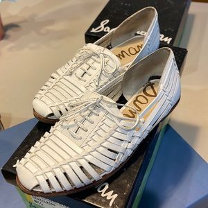 Sam Edelman White Leather Flats/ Loafers